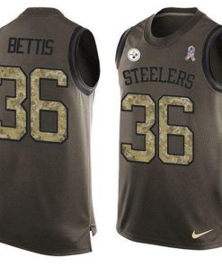 Nike Steelers #36 Jerome Bettis Green Men's Stitched NFL Limited Salute To Service Tank Top Jersey
