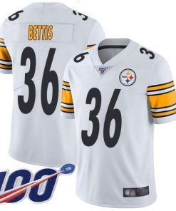 Nike Steelers #36 Jerome Bettis White Men's Stitched NFL 100th Season Vapor Limited Jersey
