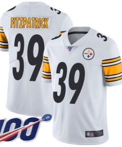 Nike Steelers #39 Minkah Fitzpatrick White Men's Stitched NFL 100th Season Vapor Limited Jersey