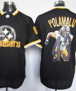 Nike Steelers #43 Troy Polamalu Black Men's NFL Game All Star Fashion Jersey