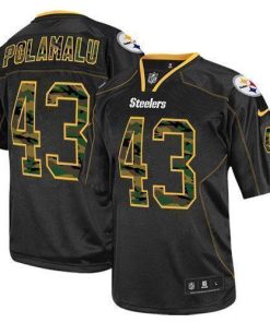Nike Steelers #43 Troy Polamalu Black Men's Stitched NFL Elite Camo Fashion Jersey