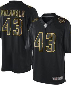 Nike Steelers #43 Troy Polamalu Black Men's Stitched NFL Impact Limited Jersey
