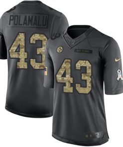 Nike Steelers #43 Troy Polamalu Black Men's Stitched NFL Limited 2016 Salute To Service Jersey