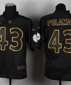 Nike Steelers #43 Troy Polamalu Black Gold No. Fashion Men's Stitched NFL Elite Jersey