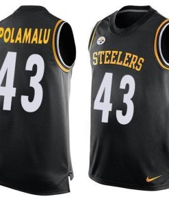 Nike Steelers #43 Troy Polamalu Black Team Color Men's Stitched NFL Limited Tank Top Jersey