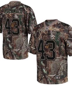 Nike Steelers #43 Troy Polamalu Camo Men's Stitched NFL Realtree Elite Jersey