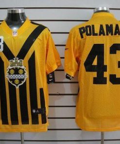 Nike Steelers #43 Troy Polamalu Gold 1933s Throwback Men's Embroidered NFL Elite Jersey