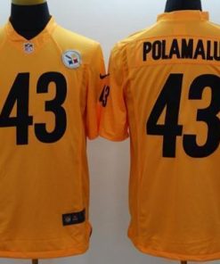 Nike Steelers #43 Troy Polamalu Gold Men's Stitched NFL Limited Jersey