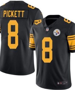 Nike Steelers #8 Kenny Pickett Black Men's Stitched NFL Limited Rush Jersey