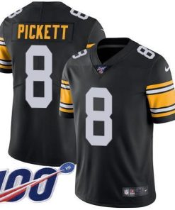 Nike Steelers #8 Kenny Pickett Black Alternate Men's Stitched NFL 100th Season Vapor Limited Jersey