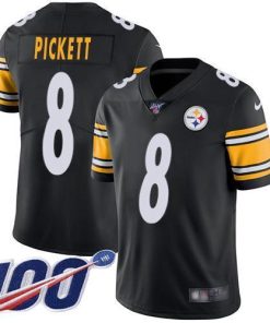 Nike Steelers #8 Kenny Pickett Black Team Color Men's Stitched NFL 100th Season Vapor Limited Jersey