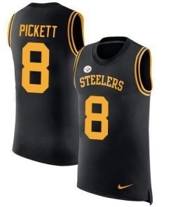 Nike Steelers #8 Kenny Pickett Black Team Color Men's Stitched NFL Limited Rush Tank Top Jersey