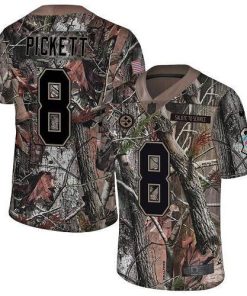 Nike Steelers #8 Kenny Pickett Camo Men's Stitched NFL Limited Rush Realtree Jersey