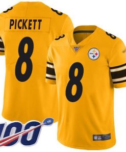 Nike Steelers #8 Kenny Pickett Gold Men's Stitched NFL Limited Inverted Legend 100th Season Jersey