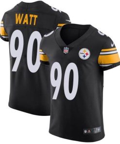 Nike Steelers #90 T. J. Watt Black Team Color Men's Stitched NFL Vapor Untouchable Elite Jersey