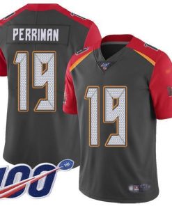 Nike Tampa Bay Buccaneers #19 Breshad Perriman Gray Men's Stitched NFL Limited Inverted Legend 100th Season Jersey Men's