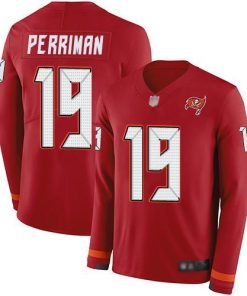 Nike Tampa Bay Buccaneers #19 Breshad Perriman Red Team Color Men's Stitched NFL Limited Therma Long Sleeve Jersey Men's