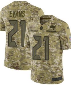 Nike Tampa Bay Buccaneers #21 Justin Evans Camo Men's Stitched NFL Limited 2018 Salute To Service Jersey Men's