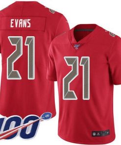 Nike Tampa Bay Buccaneers #21 Justin Evans Red Men's Stitched NFL Limited Rush 100th Season Jersey Men's