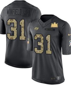 Nike Tampa Bay Buccaneers #31 Antoine Winfield Jr. Black Men's Super Bowl LV Champions Patch NFL Limited 2016 Salute to Service Jersey Men's