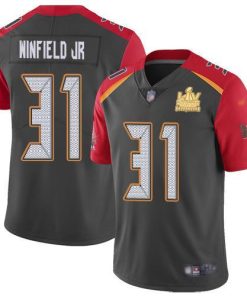Nike Tampa Bay Buccaneers #31 Antoine Winfield Jr. Gray Men's Super Bowl LV Champions Patch Stitched NFL Limited Inverted Legend Jersey Men's