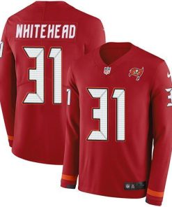 Nike Tampa Bay Buccaneers #31 Jordan Whitehead Red Team Color Men's Stitched NFL Limited Therma Long Sleeve Jersey Men's