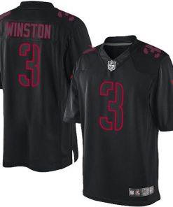 Nike Tampa Bay Buccaneers #3 Jameis Winston Black Men's Stitched NFL Impact Limited Jersey Men's