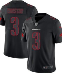 Nike Tampa Bay Buccaneers #3 Jameis Winston Black Men's Stitched NFL Limited Rush Impact Jersey Men's