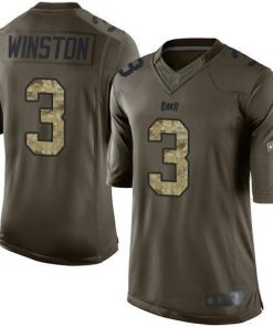 Nike Tampa Bay Buccaneers #3 Jameis Winston Green Men's Stitched NFL Limited 2015 Salute To Service Jersey Men's
