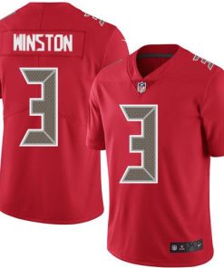 Nike Tampa Bay Buccaneers #3 Jameis Winston Red Men's Stitched NFL Limited Rush Jersey Men's