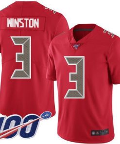 Nike Tampa Bay Buccaneers #3 Jameis Winston Red Men's Stitched NFL Limited Rush 100th Season Jersey Men's