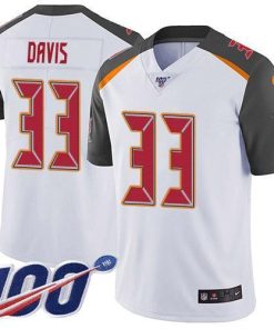 Nike Tampa Bay Buccaneers #33 Carlton Davis III White Men's Stitched NFL 100th Season Vapor Limited Jersey Men's