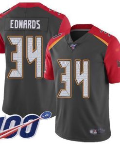 Nike Tampa Bay Buccaneers #34 Mike Edwards Gray Men's Stitched NFL Limited Inverted Legend 100th Season Jersey Men's