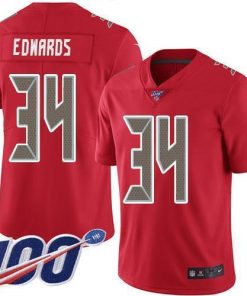 Nike Tampa Bay Buccaneers #34 Mike Edwards Red Men's Stitched NFL Limited Rush 100th Season Jersey Men's