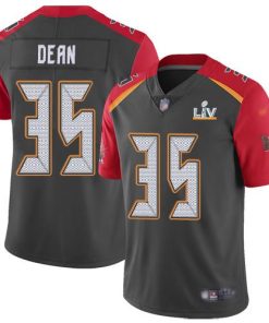 Nike Tampa Bay Buccaneers #35 Jamel Dean Gray Men's Super Bowl LV Bound Stitched NFL Limited Inverted Legend Jersey Men's