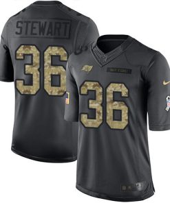 Nike Tampa Bay Buccaneers #36 M.J. Stewart Black Men's Stitched NFL Limited 2016 Salute to Service Jersey Men's
