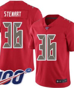 Nike Tampa Bay Buccaneers #36 M.J. Stewart Red Men's Stitched NFL Limited Rush 100th Season Jersey Men's