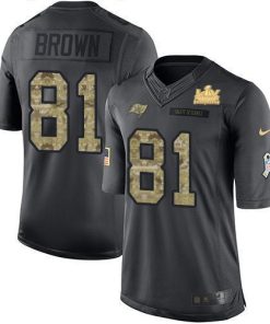 Nike Tampa Bay Buccaneers #81 Antonio Brown Black Men's Super Bowl LV Champions Patch NFL Limited 2016 Salute to Service Jersey Men's