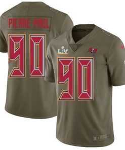 Nike Tampa Bay Buccaneers #90 Jason Pierre-Paul Olive Men's Super Bowl LV Bound Stitched NFL Limited 2017 Salute To Service Jersey Men's