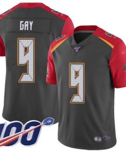 Nike Tampa Bay Buccaneers #9 Matt Gay Gray Men's Stitched NFL Limited Inverted Legend 100th Season Jersey Men's