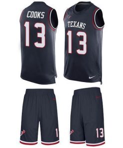 Nike Texans #13 Brandin Cooks Navy Blue Team Color Men's Stitched NFL Limited Tank Top Suit Jersey