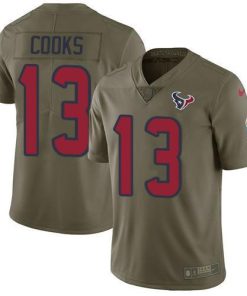 Nike Texans #13 Brandin Cooks Olive Men's Stitched NFL Limited 2017 Salute To Service Jersey