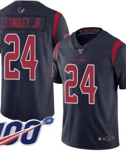 Nike Texans #24 Derek Stingley Jr. Navy Blue Men's Stitched NFL Limited Rush 100th Season Jersey