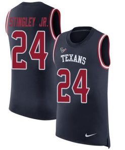 Nike Texans #24 Derek Stingley Jr. Navy Blue Team Color Men's Stitched NFL Limited Rush Tank Top Jersey