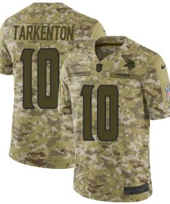 Nike Vikings #10 Fran Tarkenton Camo Men's Stitched NFL Limited 2018 Salute To Service Jersey
