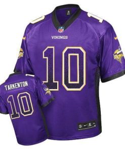 Nike Vikings #10 Fran Tarkenton Purple Team Color Men's Stitched NFL Elite Drift Fashion Jersey