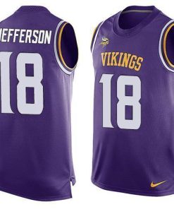 Nike Vikings #18 Justin Jefferson Purple Team Color Men's Stitched NFL Limited Tank Top Jersey