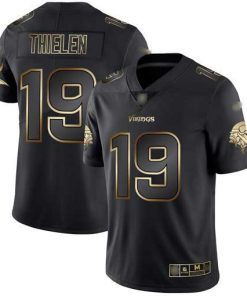 Nike Vikings #19 Adam Thielen Black/Gold Men's Stitched NFL Vapor Untouchable Limited Jersey