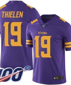 Nike Vikings #19 Adam Thielen Purple Men's Stitched NFL Limited Rush 100th Season Jersey