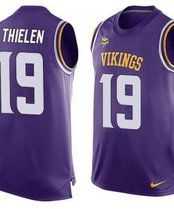 Nike Vikings #19 Adam Thielen Purple Team Color Men's Stitched NFL Limited Tank Top Jersey